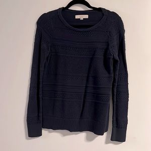 Loft Textured Blue Sweater